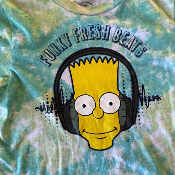 Bart Simpson Funky Fresh Beats Tie Dye T-Shirt Kids XS (6/7) | The Simpsons - Picture 3 of 6